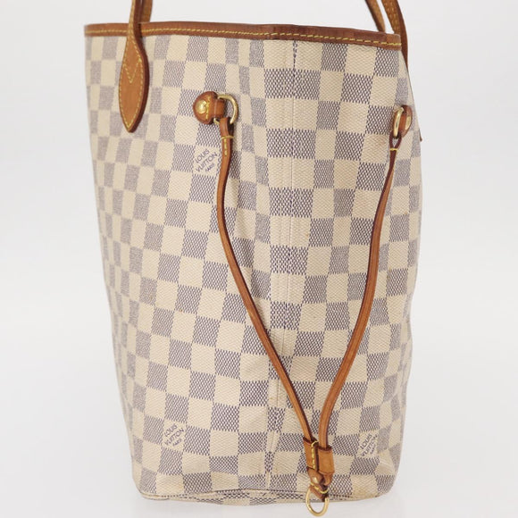 LOUIS VUITTON Damier Azur Neverfull MM Tote Bag N41605 LV Auth ep12251