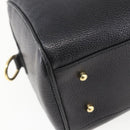 GUCCI Hand Bag Leather Black Gold 000 58 0265 Auth ep12255-13