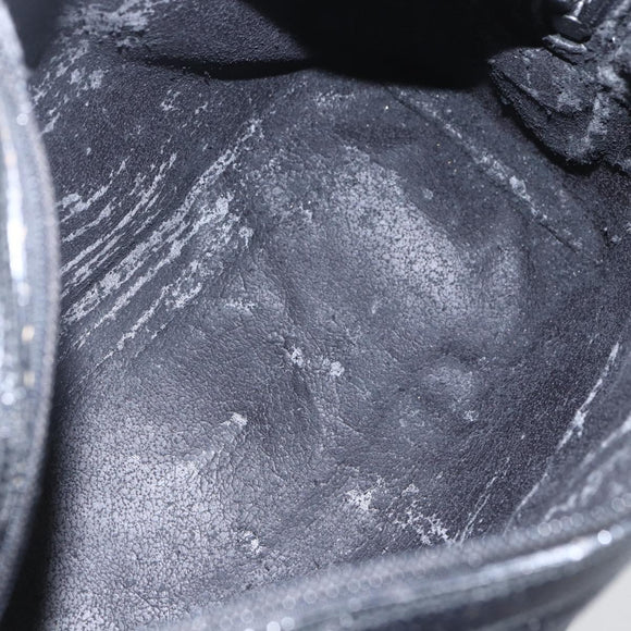 GUCCI Hand Bag Leather Black Gold 000 58 0265 Auth ep12255