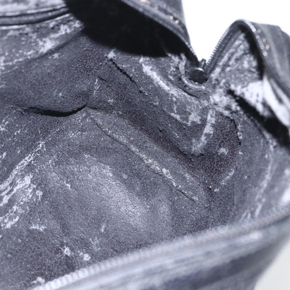 GUCCI Hand Bag Leather Black Gold 000 58 0265 Auth ep12255