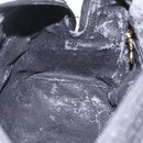 GUCCI Hand Bag Leather Black Gold 000 58 0265 Auth ep12255-19