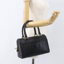 GUCCI Hand Bag Leather Black Gold 000 58 0265 Auth ep12255-23