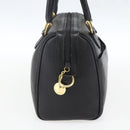 GUCCI Hand Bag Leather Black Gold 000 58 0265 Auth ep12255-4
