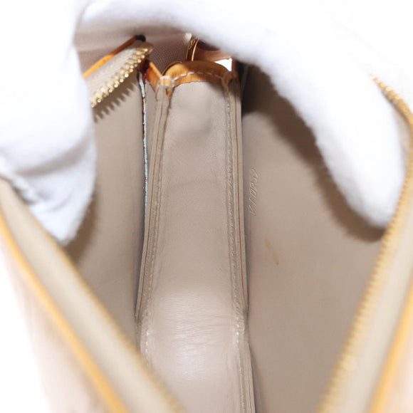 LOUIS VUITTON Monogram Vernis Lexington Pouch Beige M91010 LV Auth ep12256