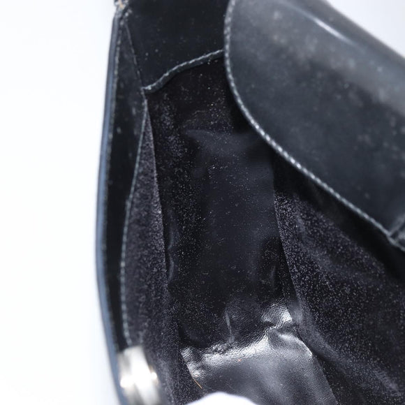 GUCCI Shoulder Bag Enamel Black 000 0506 Auth ep12258