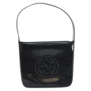 GUCCI Shoulder Bag Enamel Black 000 0506 Auth ep12258-13