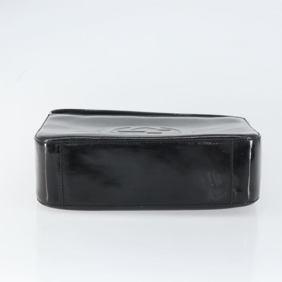 GUCCI Schultertasche Emaille Schwarz 000 0506 Auth ep12258