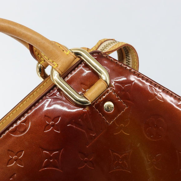 LOUIS VUITTON Monogram Vernis Forsyth Hand Bag Bronze M91113 LV Auth ep12259