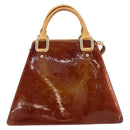 LOUIS VUITTON Monogram Vernis Forsyth Hand Bag Bronze M91113 LV Auth ep12259-13