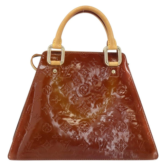 LOUIS VUITTON Monogram Vernis Forsyth Hand Bag Bronze M91113 LV Auth ep12259