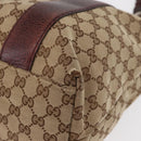 GUCCI GG Canvas Bamboo Tote Bag Beige Silver 232946 Auth ep12263-14
