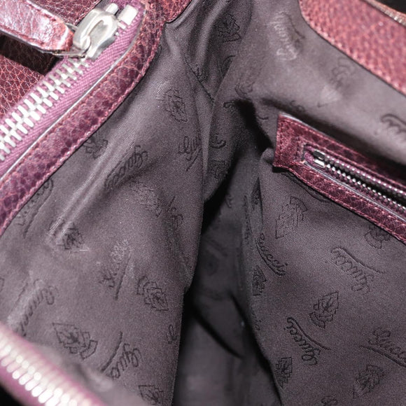 GUCCI GG Canvas Bamboo Tote Bag Beige Silver 232946 Auth ep12263