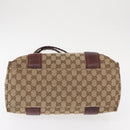 GUCCI GG Canvas Bamboo Tote Bag Beige Silver 232946 Auth ep12263-5