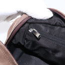 LOEWE Anagram Americana 28 Hand Bag Suede Leather Brown Silver Auth ep12264-22