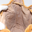 GUCCI Shoulder Bag Canvas Leather Beige Gold Auth ep12266-19