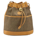 GUCCI Shoulder Bag Canvas Leather Beige Gold Auth ep12266-13