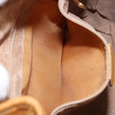 GUCCI Shoulder Bag Canvas Leather Beige Gold Auth ep12266-22