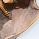 GUCCI Shoulder Bag Canvas Leather Beige Gold Auth ep12266-23