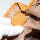 GUCCI Shoulder Bag Canvas Leather Beige Gold Auth ep12266-12