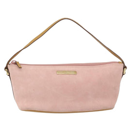 GUCCI Accessory Pouch Suede Leather Pink Gold 039 1103 2123 Auth ep12268 - 0