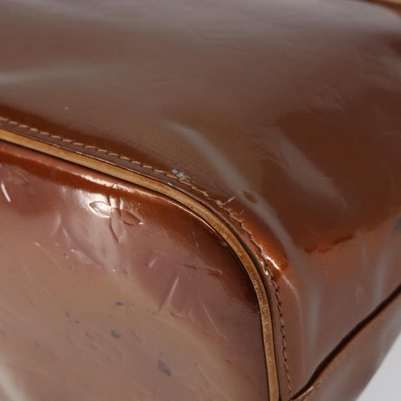 LOUIS VUITTON Monogram Vernis Houston Hand Bag Bronze M91122 LV Auth ep12270