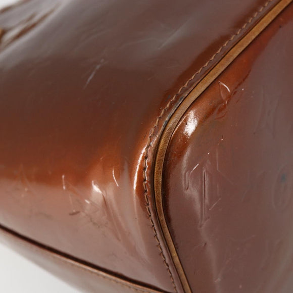 LOUIS VUITTON Monogram Vernis Houston Hand Bag Bronze M91122 LV Auth ep12270