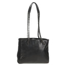 PRADA Chain Shoulder Bag Leather Nylon Black Auth ep12271-1