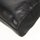 PRADA Chain Shoulder Bag Leather Nylon Black Auth ep12271-18