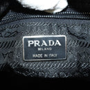 PRADA Chain Shoulder Bag Leather Nylon Black Auth ep12271-21