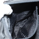 PRADA Chain Shoulder Bag Leather Nylon Black Auth ep12271-25