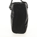 PRADA Chain Shoulder Bag Leather Nylon Black Auth ep12271-5