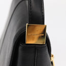 BURBERRY Hand Bag Leather Black Gold Auth ep12272-10