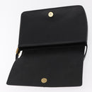 BURBERRY Hand Bag Leather Black Gold Auth ep12272-18