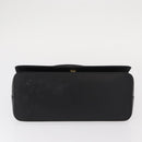 BURBERRY Hand Bag Leather Black Gold Auth ep12272-5