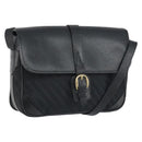 GUCCI Shoulder Bag Leather Canvas Black Gold 001 113 0613 Auth ep12275-1
