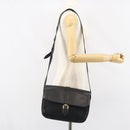 GUCCI Shoulder Bag Leather Canvas Black Gold 001 113 0613 Auth ep12275-23