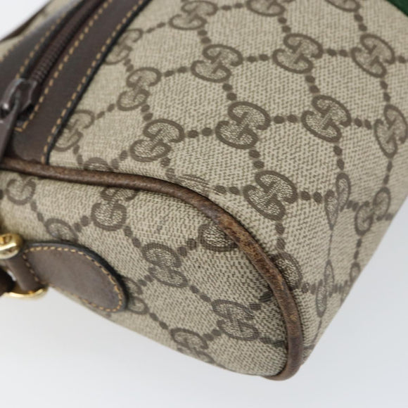 GUCCI GG Supreme Web Sherry Line Bag PVC Beige Gold 010 378 Auth ep12276