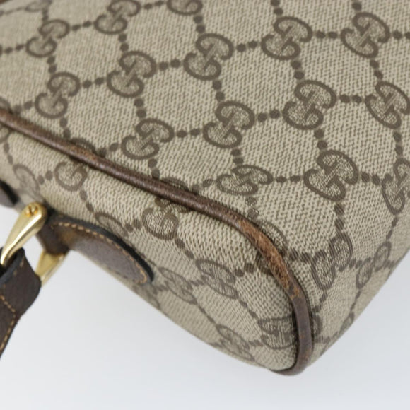 GUCCI GG Supreme Web Sherry Line Bag PVC Beige Gold 010 378 Auth ep12276