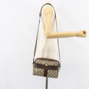 GUCCI GG Supreme Web Sherry Line Bag PVC Beige Gold 010 378 Auth ep12276-22
