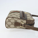 GUCCI GG Supreme Web Sherry Line Bag PVC Beige Gold 010 378 Auth ep12276-3
