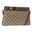 GUCCI GG Supreme Web Sherry Line Bag PVC Beige Gold 904 02 035 Auth ep12282-1