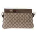 GUCCI GG Supreme Web Sherry Line Bag PVC Beige Gold 904 02 035 Auth ep12282-2