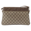 GUCCI GG Supreme Web Sherry Line Bag PVC Beige Gold 904 02 035 Auth ep12282-3