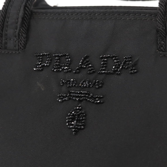 PRADA Hand Bag Nylon Black Auth ep12285