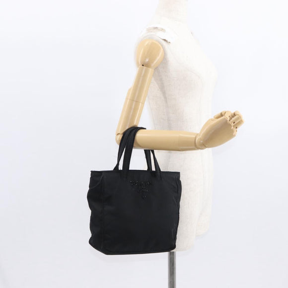 PRADA Hand Bag Nylon Black Auth ep12285