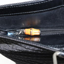 GUCCI Bamboo Tote Bag Nylon Black Silver 002 1364 0439 Auth ep12286-10