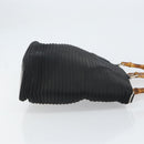 GUCCI Bamboo Tote Bag Nylon Black Silver 002 1364 0439 Auth ep12286-3