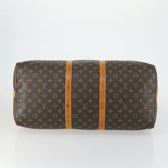 LOUIS VUITTON Monogram Keepall Bandouliere 55 Boston Bag M41414 LV Auth ep12288