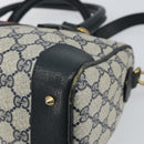 GUCCI GG Supreme Sherry Line Bag PVC 2way Navy Red gold 002 39 0069 Auth ep12291-17