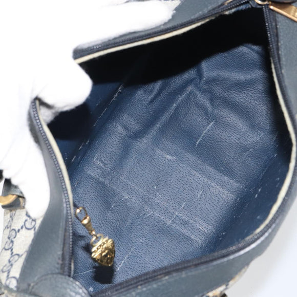 GUCCI GG Supreme Sherry Line Bag PVC 2way Navy Red gold 002 39 0069 Auth ep12291